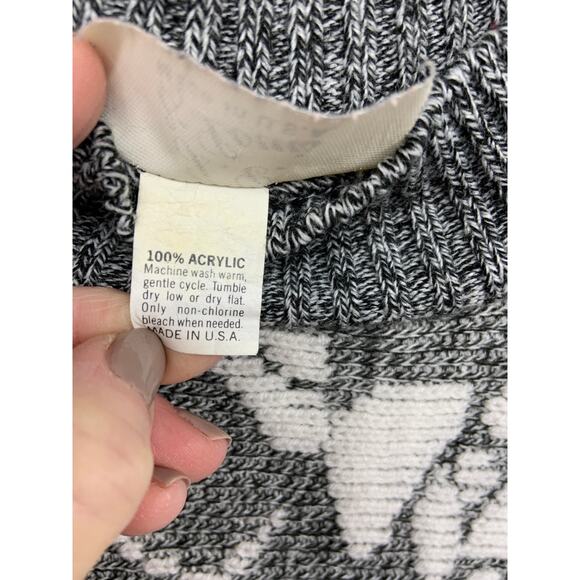 JC & Louis Vintage 80s Floral Textured Knitted Mock Neck Sweater Grandmacore - Picture 4 of 6